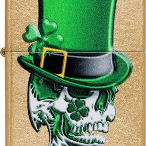 ZIPPO Gold Dusky Irish Skull