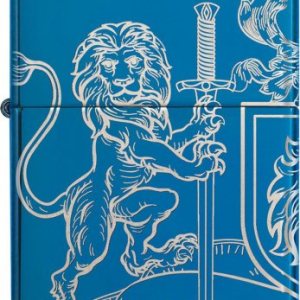 ZIPPO Indigo blau Medival Lion and Sword