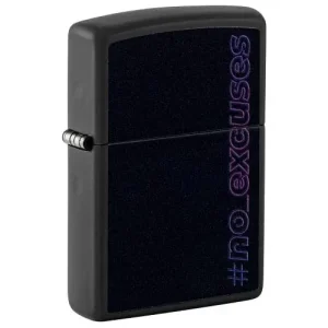 ZIPPO schwarz matt Glow in the Dark #no_excuses 60006811